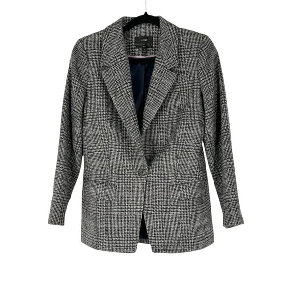 J. Crew Willa Blazer in Houndstooth Wool Size 2 - Picture 3 of 9